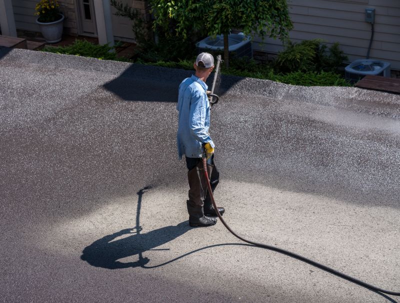 Sealing Process on Residential Driveway